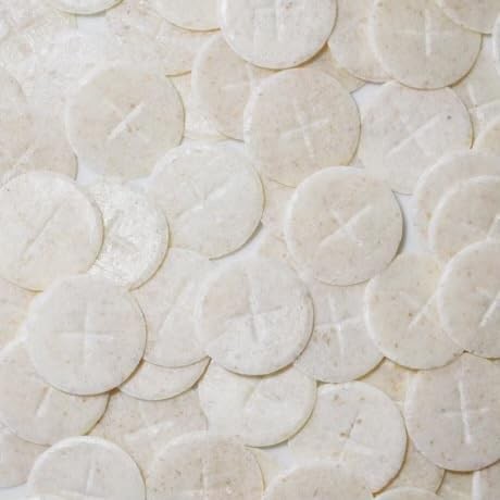 Altar Bread 1 3/8″ White Cross Design 100 Communion Hosts