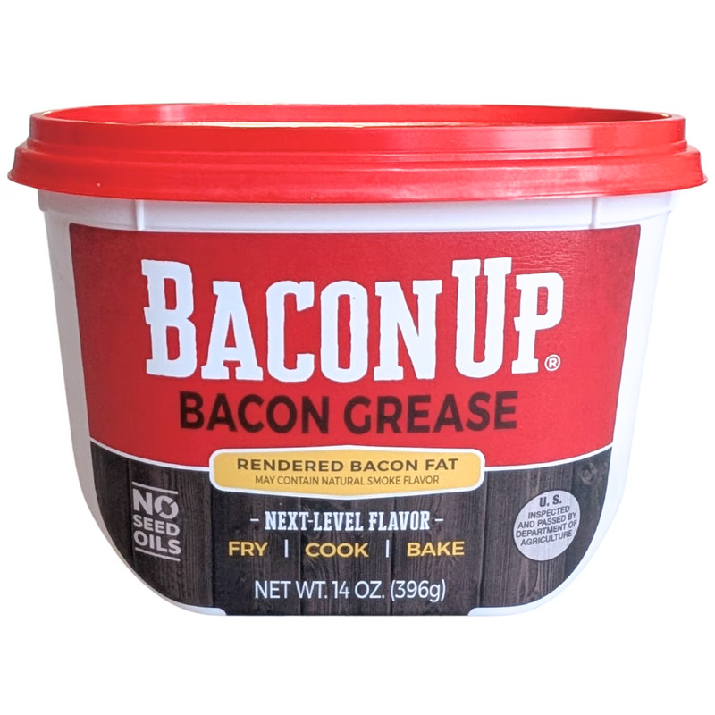 Bacon Up Bacon Grease 14 oz Tub, Fry, Cook, Bake, Griddle & Cast Iron Seasoning,