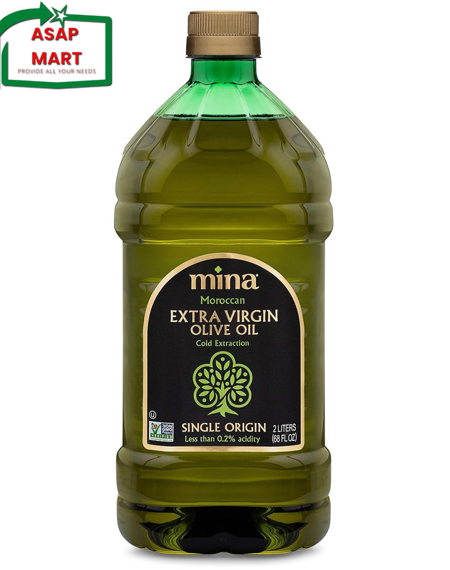 Mina Olive Oil Extra Virgin 68 Fl Oz, New Harvest, Polyphenol Rich Olive Oil for