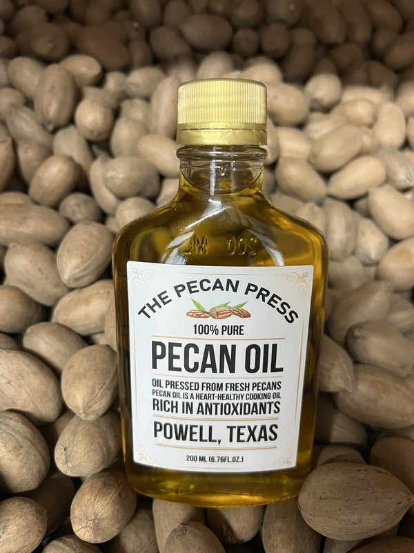 The Pecan Press 200 ML Pecan Oil For Cooking Baking Seasoning Texas Made