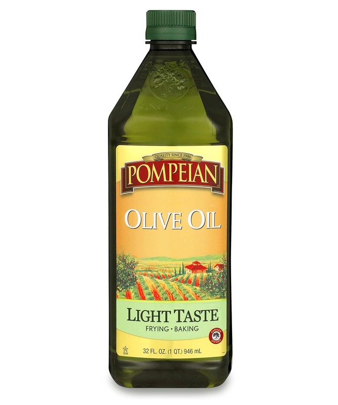 Pompeian Light Taste Olive Oil, Subtle Flavor, Perfect for Frying & Baking, 32OZ