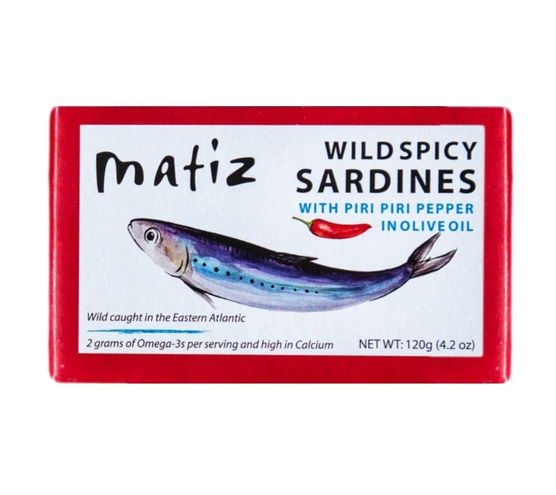 Spicy Spanish Sardines in Olive Oil Piri Piri 4.2oz