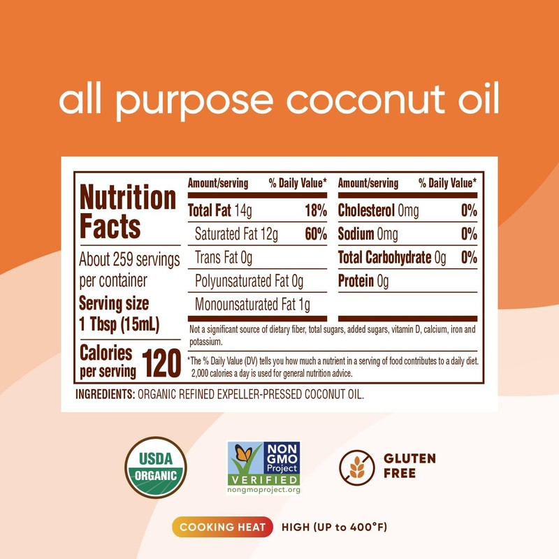 Nutiva Organic Refined Coconut Oil 128oz Cooking Baking Multipurpose gallery