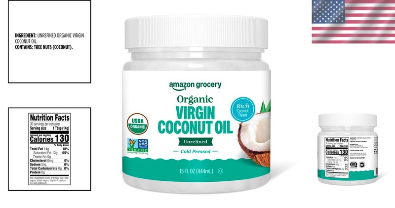 15 Fl Oz Virgin Coconut Oil - USDA Organic, Dairy-Free & Versatile gallery