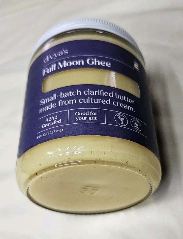 Divya's Full-Moon Ghee, Small Batch Organic Grass-Fed Clarified Butter, 8fl.oz. gallery