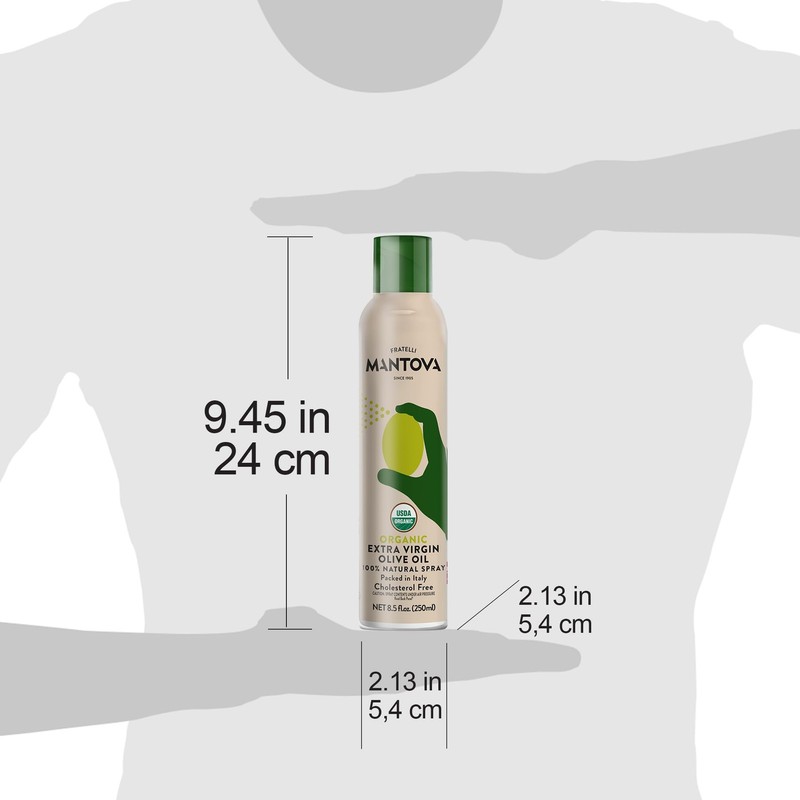 Mantova Organic Italian Extra Virgin Olive Oil Spray, 8.5 Fl Oz (Pack of 1) gallery