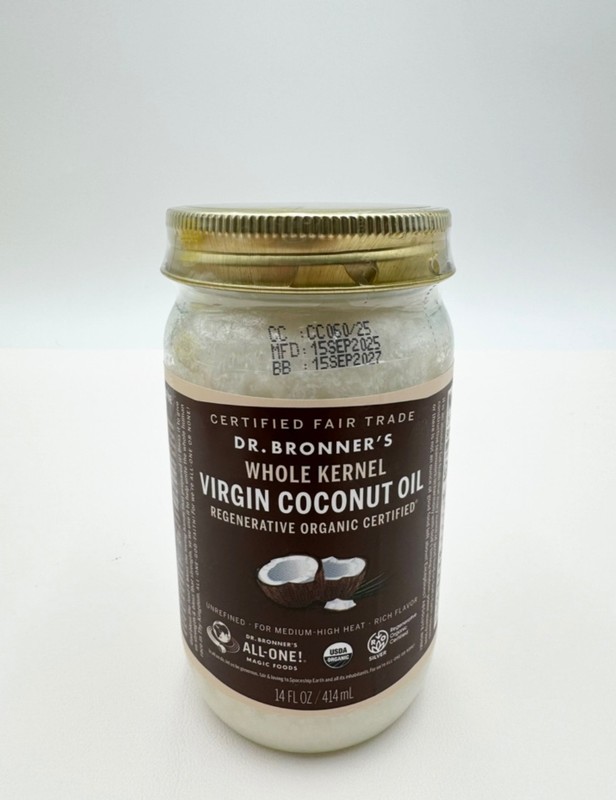 Dr. Bronner’s Virgin Coconut Oil Whole Kernel 14 fl oz Organic Pure