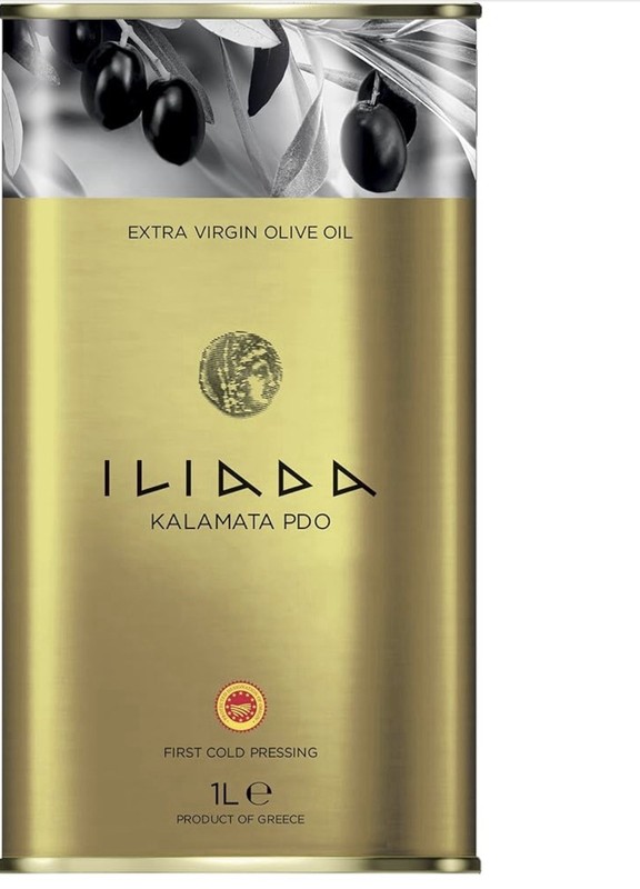 ILIADA Kalamata PDO Extra Virgin Olive Oil 1L Tin First Cold Pressed