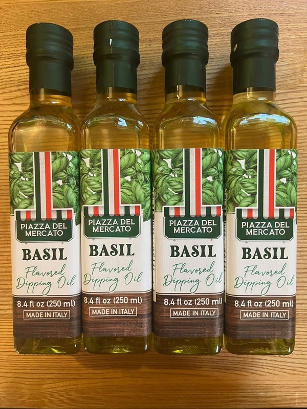 Basil Dipping Oil Set 4 250ml 8.4 oz. NEW