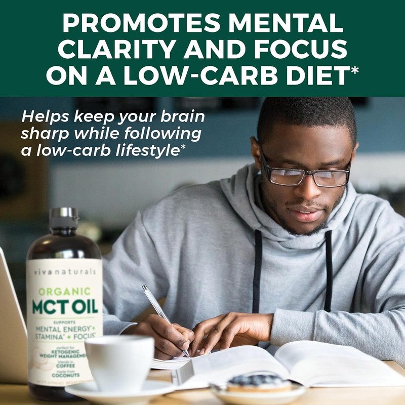 Viva Naturals Organic MCT Oil For Keto coffee, Best MCT Oil Suppl.....(32 fl oz) gallery