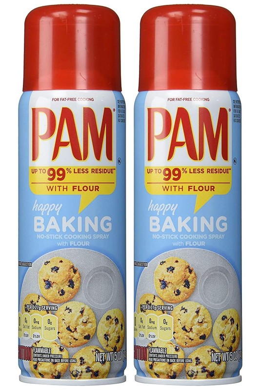 NoStick Cooking Spray Happy Baking With Flour Net Wt. 5 OZ 141 g Each Pac...