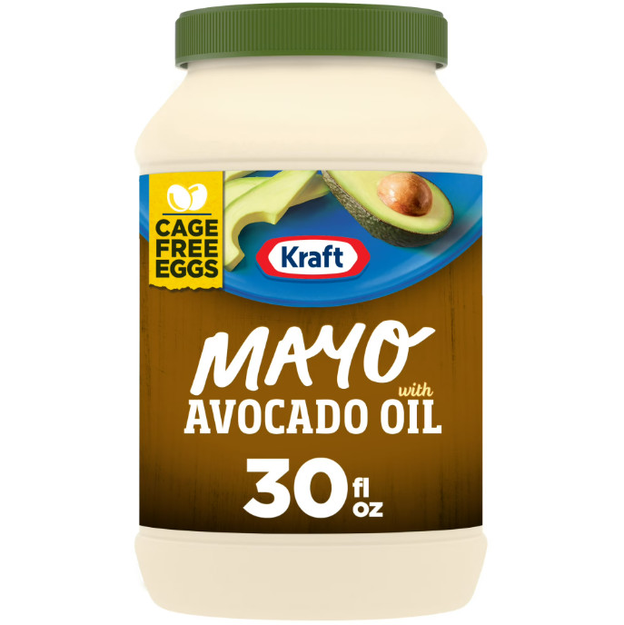 Kraft Mayo with Avocado Oil Reduced Fat Mayonnaise, 30 fl oz Jar