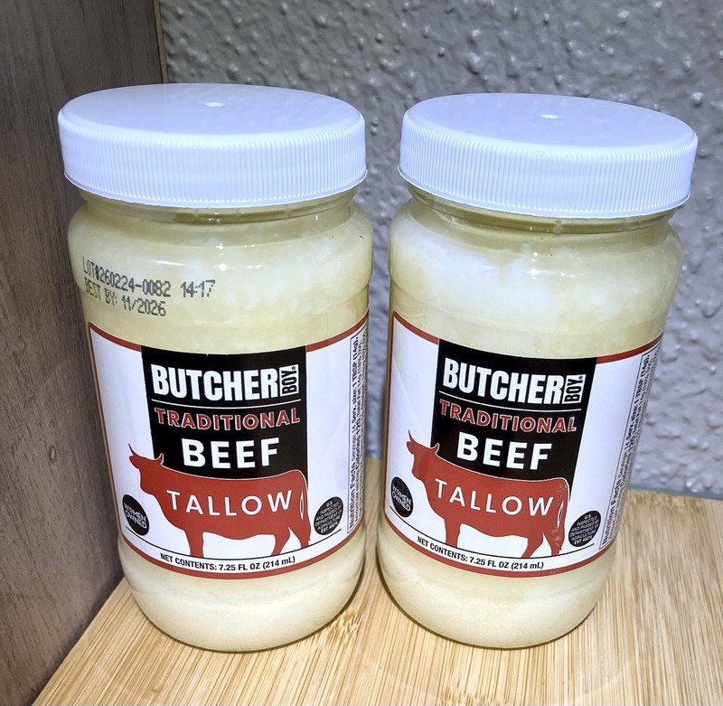 Butcher Boy Traditional Beef Tallow 2 Jars, 7.25 oz Each