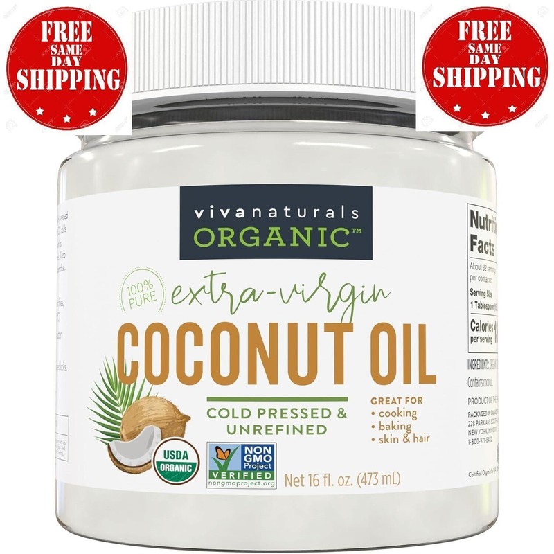 Aceite De Coco Organico Extra Virgen Para Cabello Piel Comestible Natural Virgin
