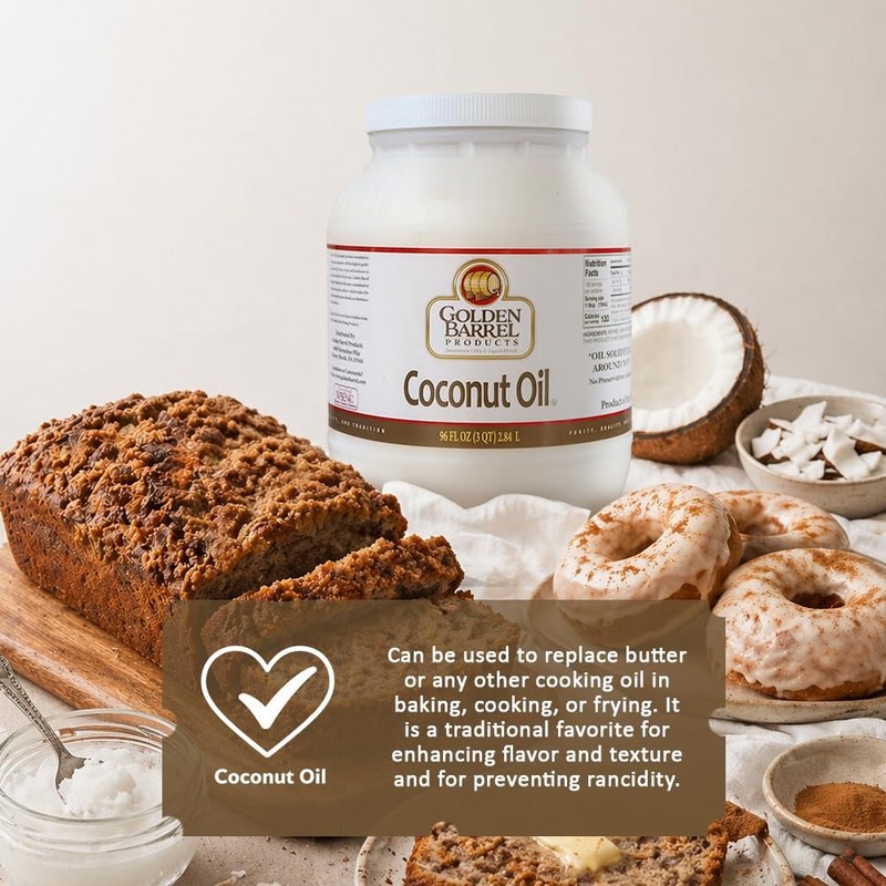 Golden Barrel 100% Coconut Oil 96 fl oz gallery
