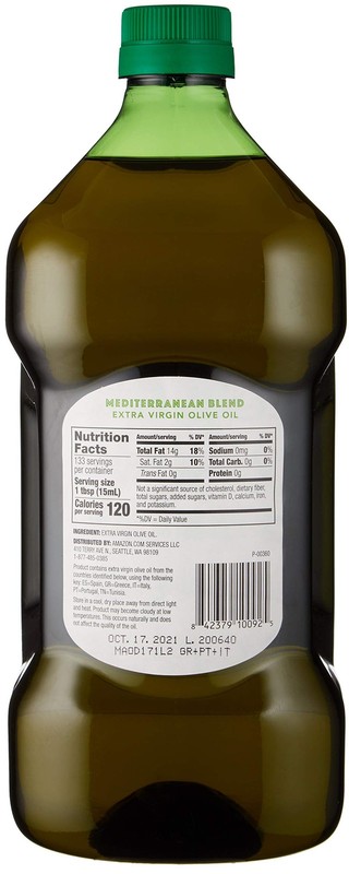 Fresh, Mediterranean Blend Extra Virgin Olive Oil, 2QT 3.6 Fl Oz (2L). gallery