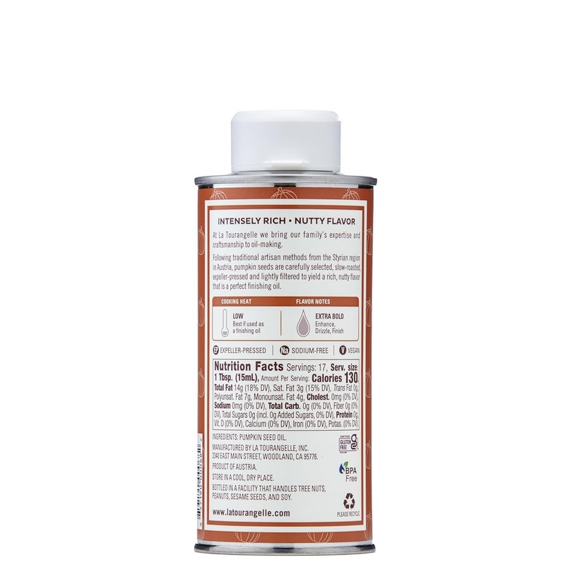 Toasted Pumpkin Seed Oil, Expeller Pressed - 8.45 Fl Oz for Culinary Excellence gallery