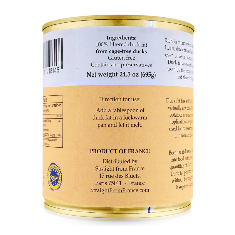 All Natural Duck Fat for Cooking from Southwest France Keto and Paleo Diet Fr...