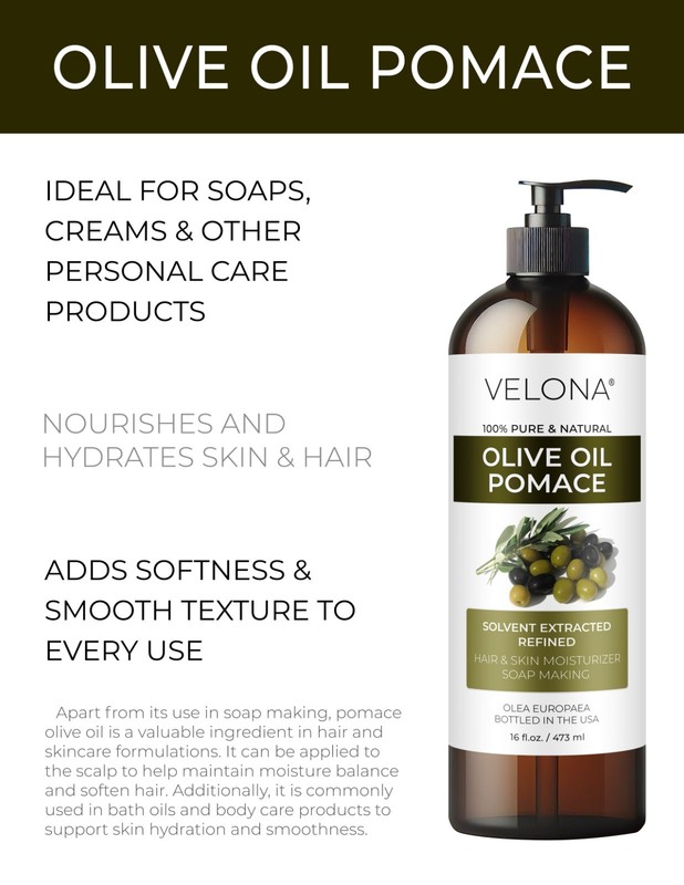 Olive Pomace Oil By Velona 2oz-7lb Refined Cold pressed Skin, Hair Body Face gallery
