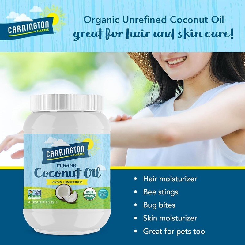 Organic Coconut Oil, 54 Fl Oz – Unrefined, Cold-Pressed Extra Virgin Coconut Oil gallery