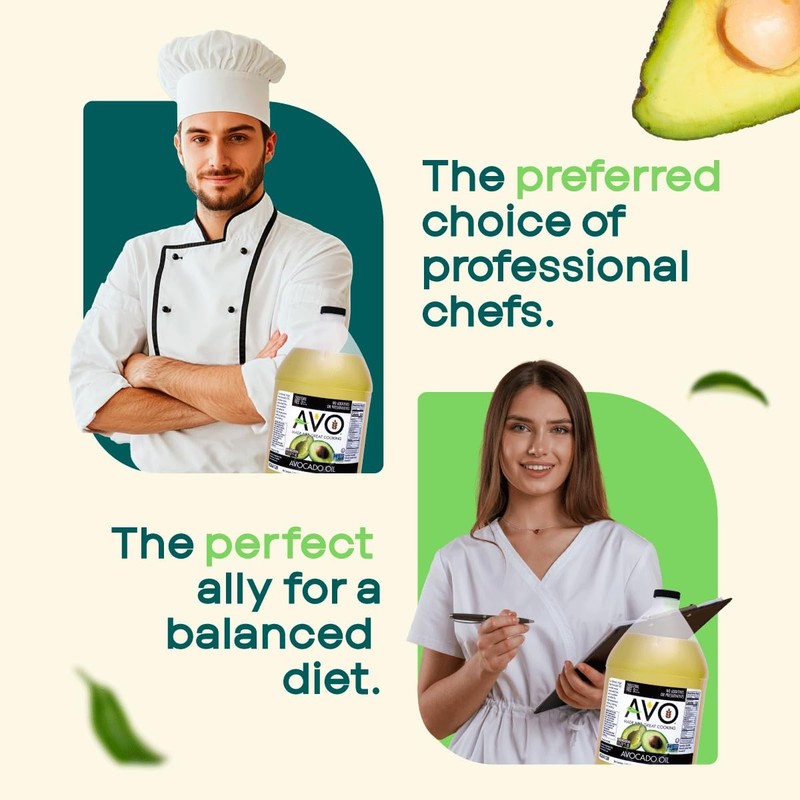 AVO NON GMO 100% Avocado Oil, 1 Gallon 128 Fl-oz, NO Preservatives Added gallery