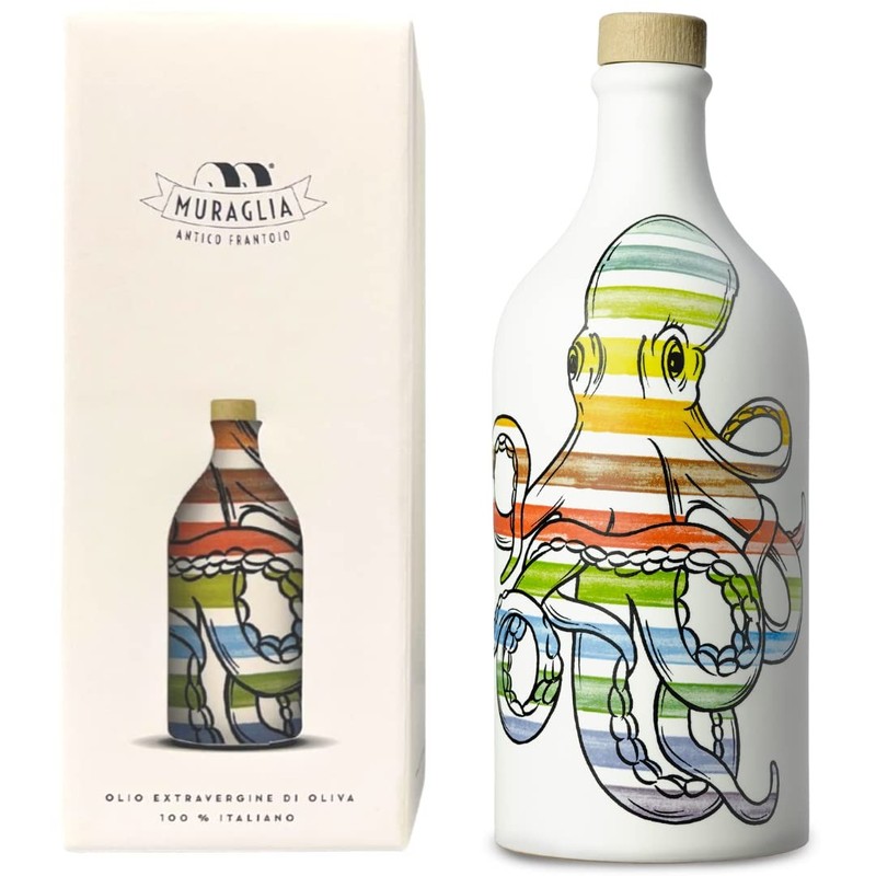 Antico Frantoio Muraglia EVOO 16.9oz – Intense Fruity, Ceramic Gift Bottle