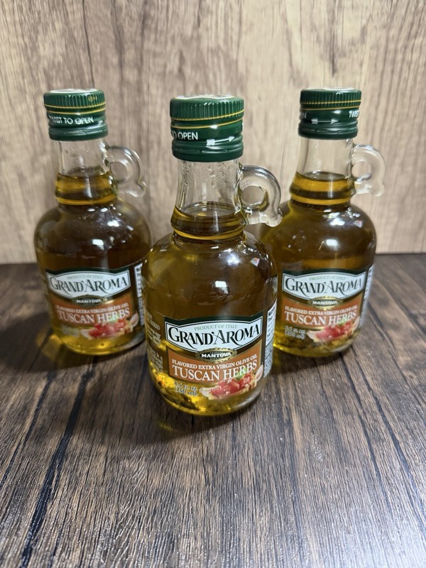 3 Pack Grand’Aroma Tuscan Herbs Extra Virgin Olive Oil 8.5oz Product of Italy