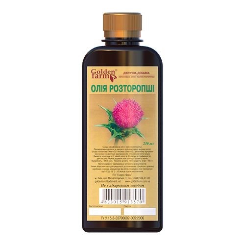 Cold-Pressed Milk Thistle OIL 250ml | Golden-Pharm | Масло Расторопши