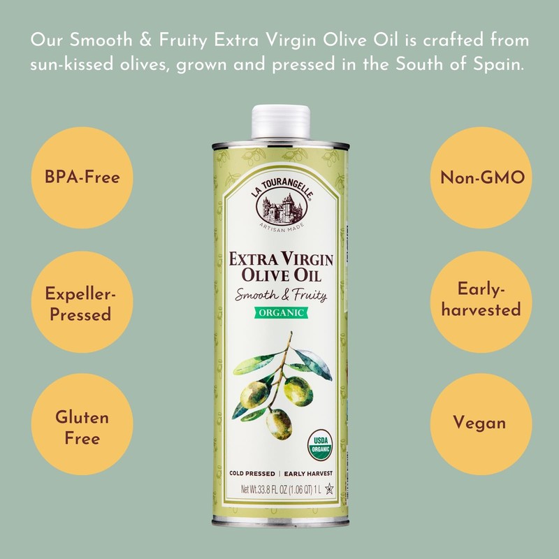 La Tourangelle, Organic Extra Virgin Olive Oil, ColdPressed Early Harvest EVO... gallery