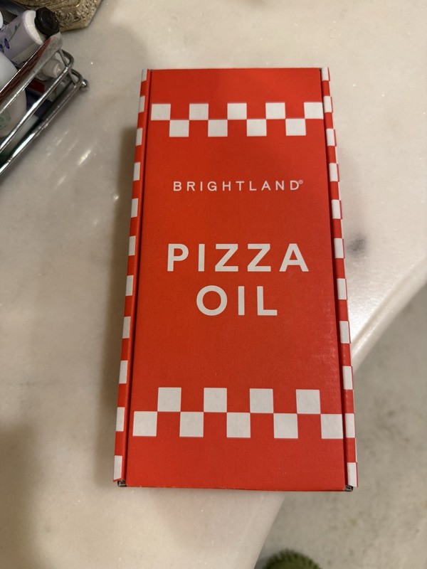 Brightland Pizza Oil a jalapeño and herb flavored extra virgin olive oil in Box gallery