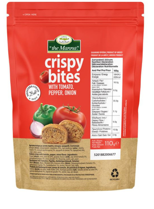 The Manna Crispy Bites With Tomato, Pepper & Onion gallery