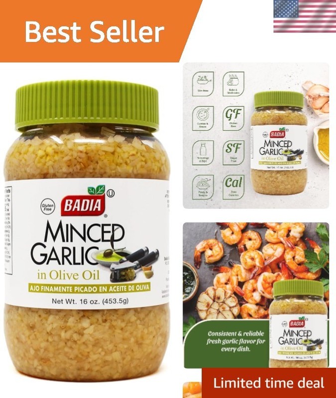 Minced Garlic in Olive Oil, 16 oz – Fresh Minced Garlic, Bold Flavor for All …