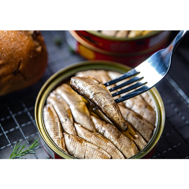 Brisling Sardines, Smoked in Olive Oil, 4.23-Ounce Pack of 5