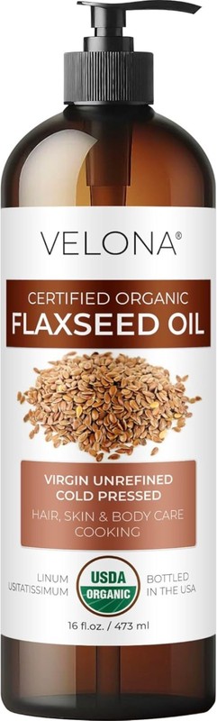USDA Certified Organic Flaxseed Oil - 16 Fl Oz | 100% Pure and Natural Carrie... gallery