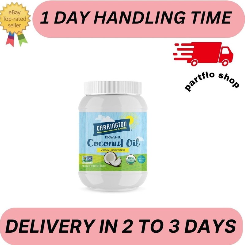 Organic Coconut Oil, 54 Fl Oz – Unrefined, Cold-Pressed Extra Virgin Coconut Oil