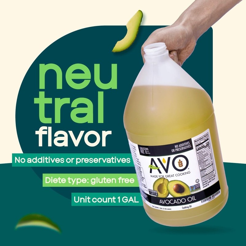 1 Gallon, 128 Fl oz., AVO NON GMO 100% Avocado Oil, NO Preservatives Added gallery