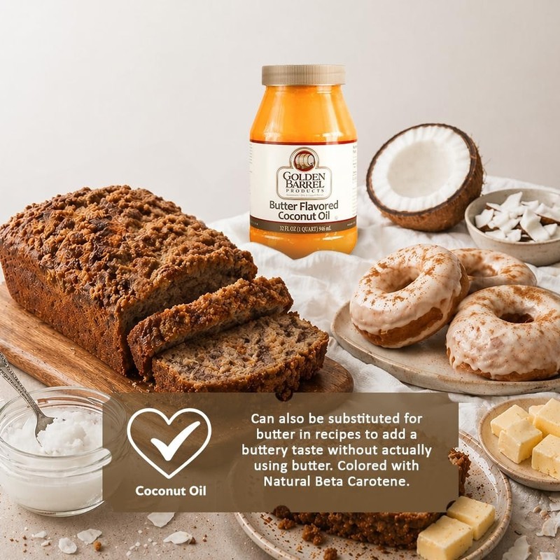 Butter Flavored Coconut Oil, Healthy Butter Substitute for Cooking & Baking, ... gallery