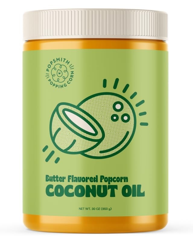 30oz Coconut Oil for Popcorn - Butter Flavor, Vegan, Gluten Free, Zero Trans Fat gallery