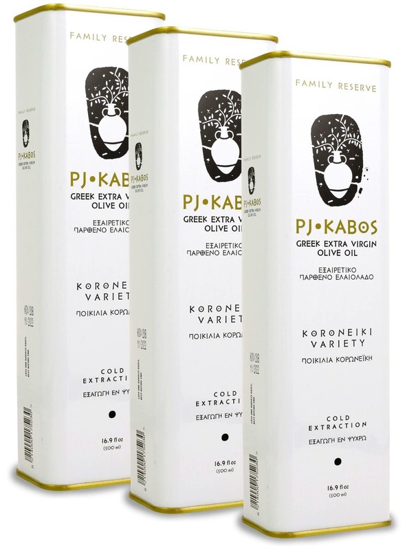 3 x 16.9 oz Tin Harvest, High Phenolic(450+mg/kg), Premium Greek, Cold Extracted