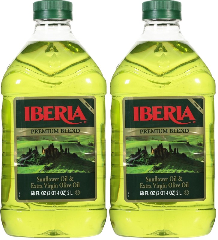 Iberia Premium Blend, Sunflower Oil & Extra 68 Fl Oz (Pack of 2), Olive