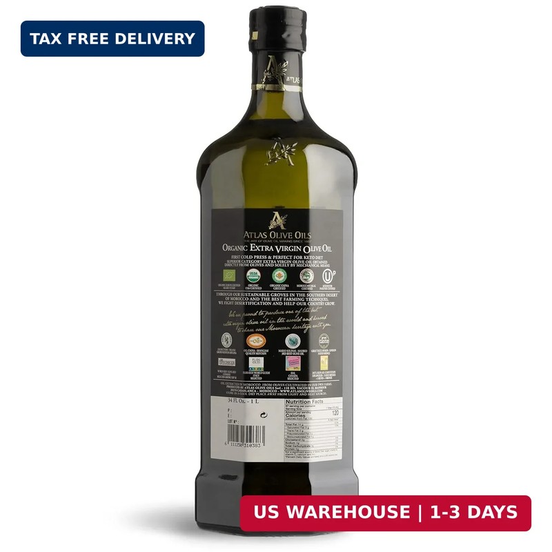 Atlas 1 LT Cold Press Extra Virgin Olive Oil with Polyphenol Rich from Morocco | gallery