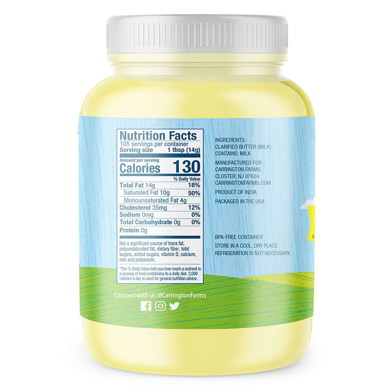 Carrington Farms Ghee, 54Oz. Ghee Clarified Butter, Best Price. gallery