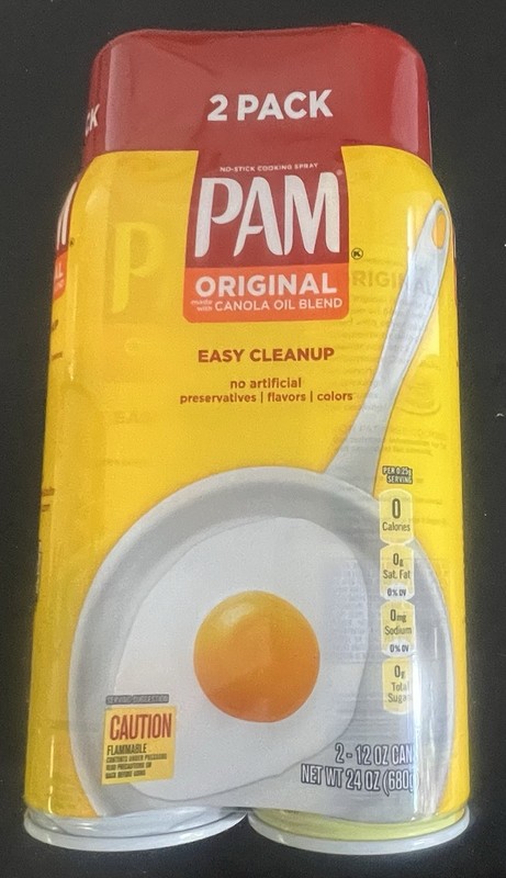 PAM Original Cooking Spray, 12 oz, 2 Pack – Non-Stick & Convenient.