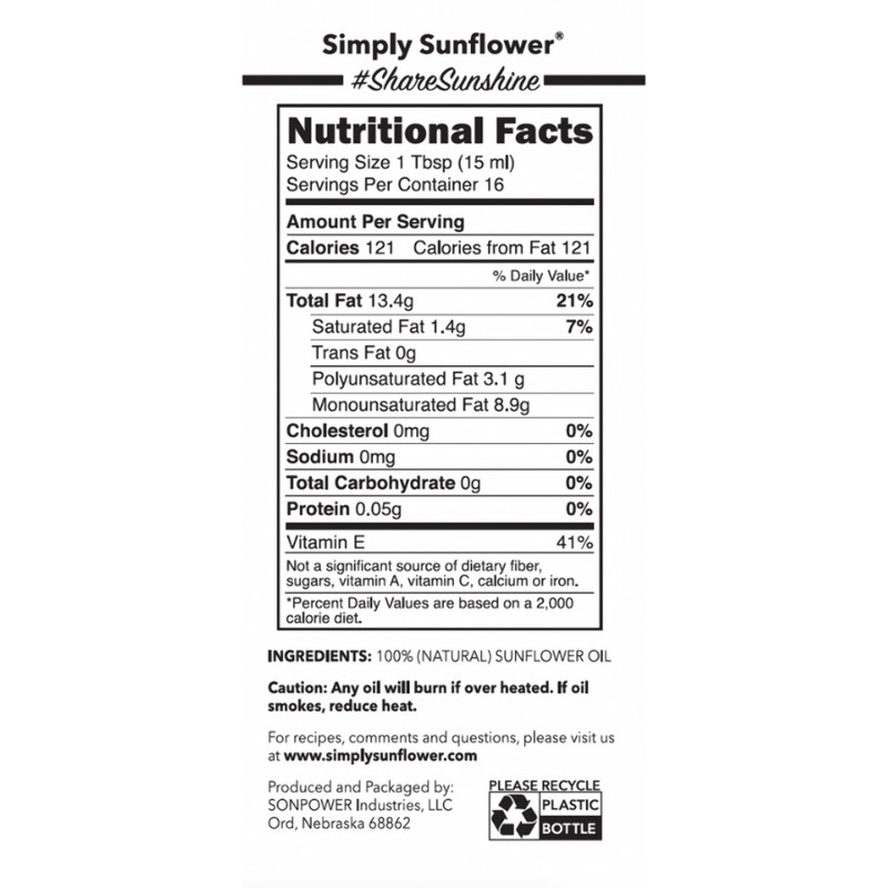 Sunflower Oil | Pack of 6 | 8 oz | Non GMO, Gluten & Nut Free, Vegan | Simply Su gallery