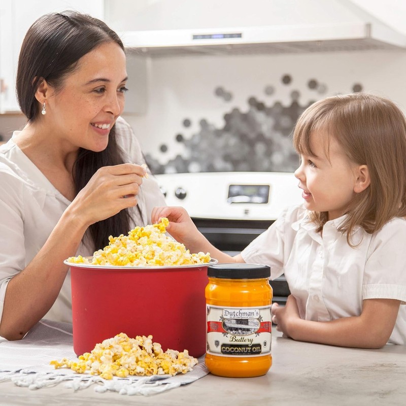 Dutchman’s Popcorn Coconut Oil | Butter Flavored Oil, 30oz Jar - Colored with... gallery