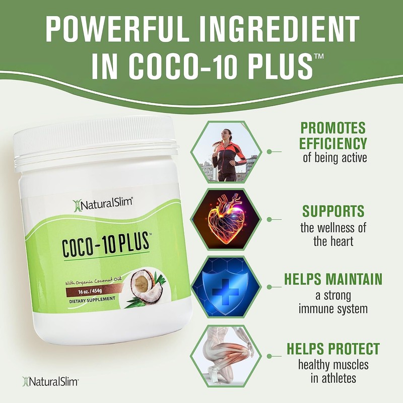 Coco10 Plus With Coq10 - Organic Coconut Oil For Cooking, Baking, Mi gallery