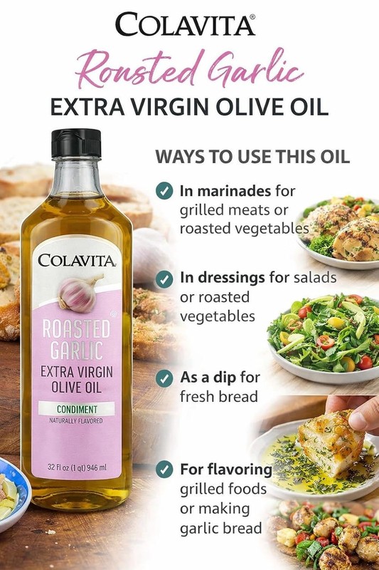 Colavita Roasted Garlic Extra Virgin Olive Oil, 32 Fl Oz – Cold Pressed EVOO gallery