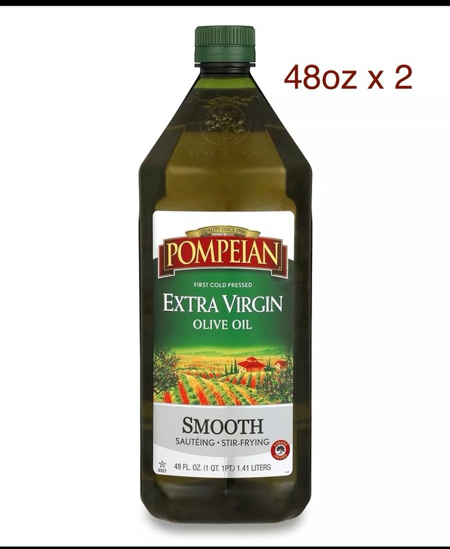Pompeian Smooth Extra Virgin Olive Oil Cold Pressed – 2 Pack