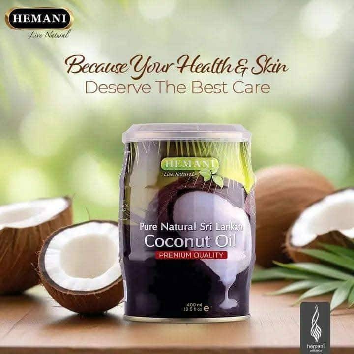 2X Hemani Natural Coconut Oil Premium Quality For Hair Care, 400ml زيت جوز الهند gallery