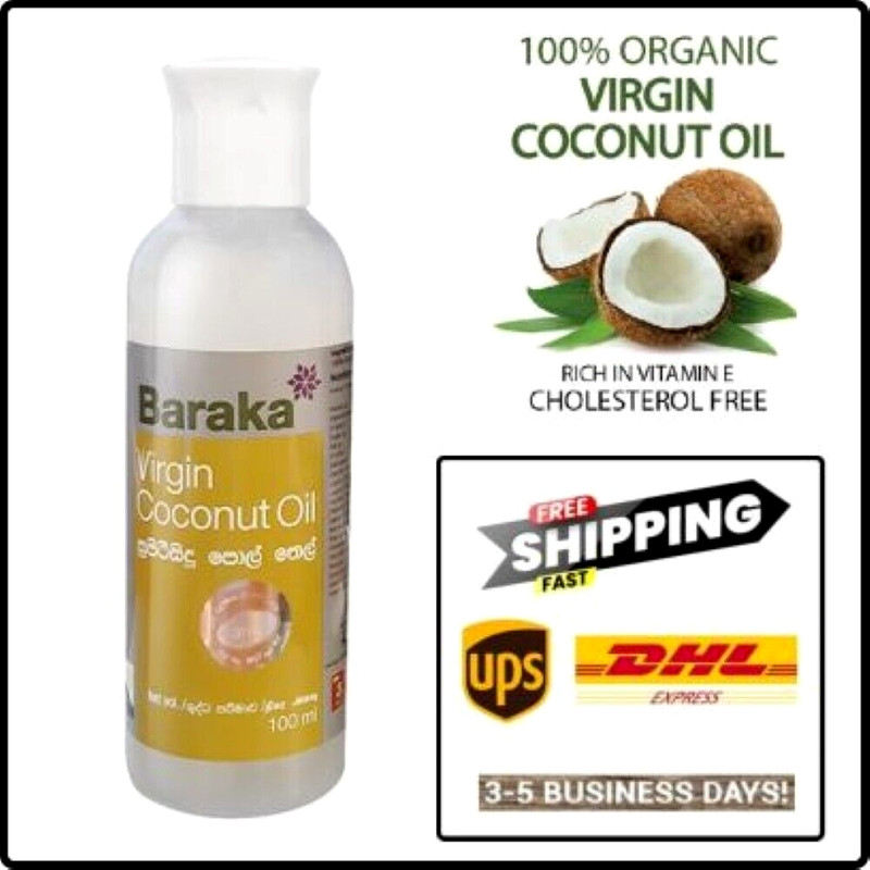 Baraka virgin coconut oil 300ml 100% natural Vitamin E Cholestero free Ceylon